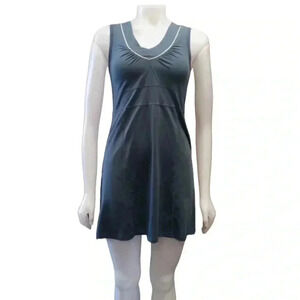 Athleta Sleeveless Teal  Grey Mini Dress Size Small